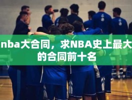 nba大合同，求NBA史上最大的合同前十名