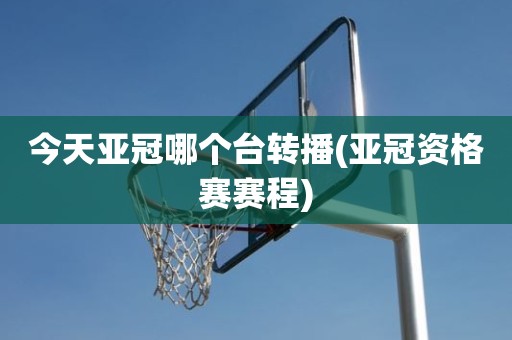 今天亚冠哪个台转播(亚冠资格赛赛程) 今天亚冠哪个台转播(亚冠资格赛赛程)