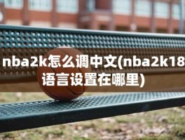 nba2k怎么调中文(nba2k18语言设置在哪里)