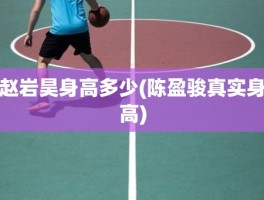 赵岩昊身高多少(陈盈骏真实身高)