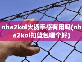 nba2kol火烫手感有用吗(nba2kol扣篮包哪个好)