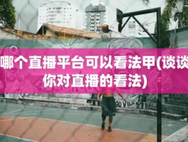 哪个直播平台可以看法甲(谈谈你对直播的看法)