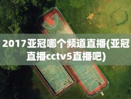 2017亚冠哪个频道直播(亚冠直播cctv5直播吧)