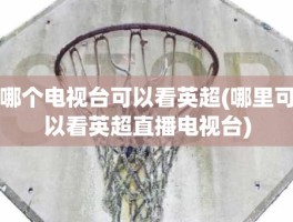 哪个电视台可以看英超(哪里可以看英超直播电视台)
