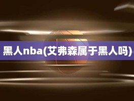 黑人nba(艾弗森属于黑人吗)