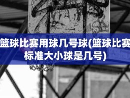 篮球比赛用球几号球(篮球比赛标准大小球是几号)