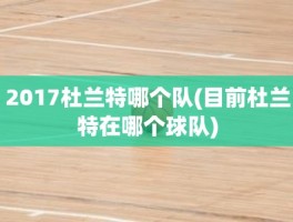 2017杜兰特哪个队(目前杜兰特在哪个球队)