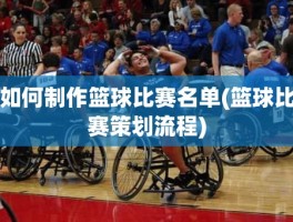 如何制作篮球比赛名单(篮球比赛策划流程)