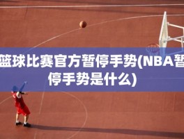 篮球比赛官方暂停手势(NBA暂停手势是什么)