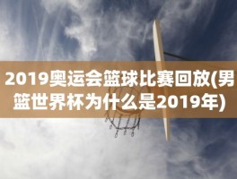2019奥运会篮球比赛回放(男篮世界杯为什么是2019年)