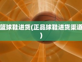 篮球鞋进货(正品球鞋进货渠道)