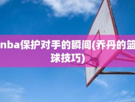 nba保护对手的瞬间(乔丹的篮球技巧)