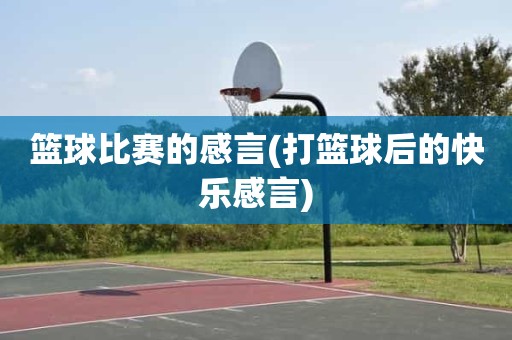 篮球比赛的感言(打篮球后的快乐感言) 篮球比赛的感言(打篮球后的快乐感言)