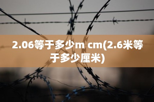 2.06等于多少m cm(2.6米等于多少厘米) 2.06等于多少m cm(2.6米等于多少厘米)