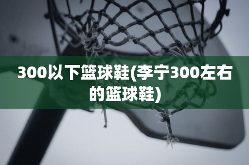 300以下篮球鞋(李宁300左右的篮球鞋) 300以下篮球鞋(李宁300左右的篮球鞋)