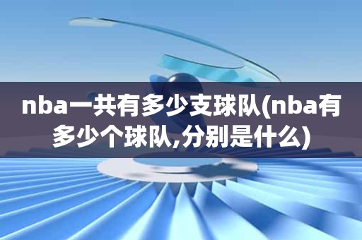 nba一共有多少支球队(nba有多少个球队,分别是什么) nba一共有多少支球队(nba有多少个球队,分别是什么)