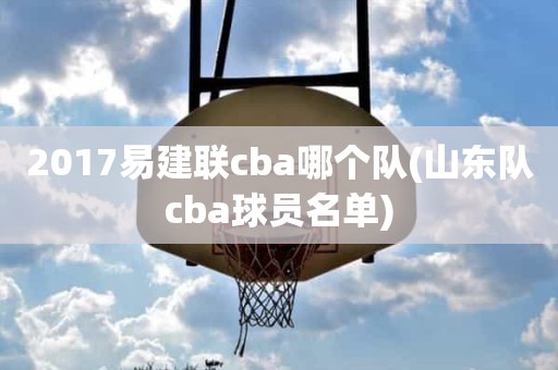 2017易建联cba哪个队(山东队cba球员名单) 2017易建联cba哪个队(山东队cba球员名单)