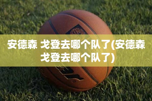 安德森 戈登去哪个队了(安德森 戈登去哪个队了) 安德森 戈登去哪个队了(安德森 戈登去哪个队了)