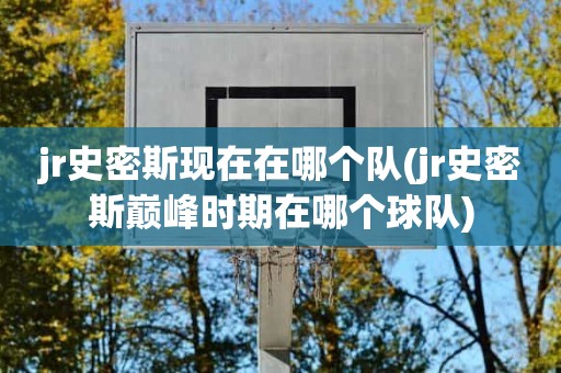 jr史密斯现在在哪个队(jr史密斯巅峰时期在哪个球队) jr史密斯现在在哪个队(jr史密斯巅峰时期在哪个球队)