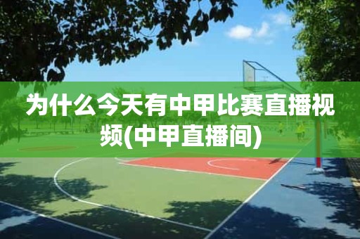 为什么今天有中甲比赛直播视频(中甲直播间) 为什么今天有中甲比赛直播视频(中甲直播间)