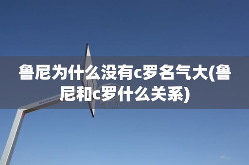 鲁尼为什么没有c罗名气大(鲁尼和c罗什么关系) 鲁尼为什么没有c罗名气大(鲁尼和c罗什么关系)